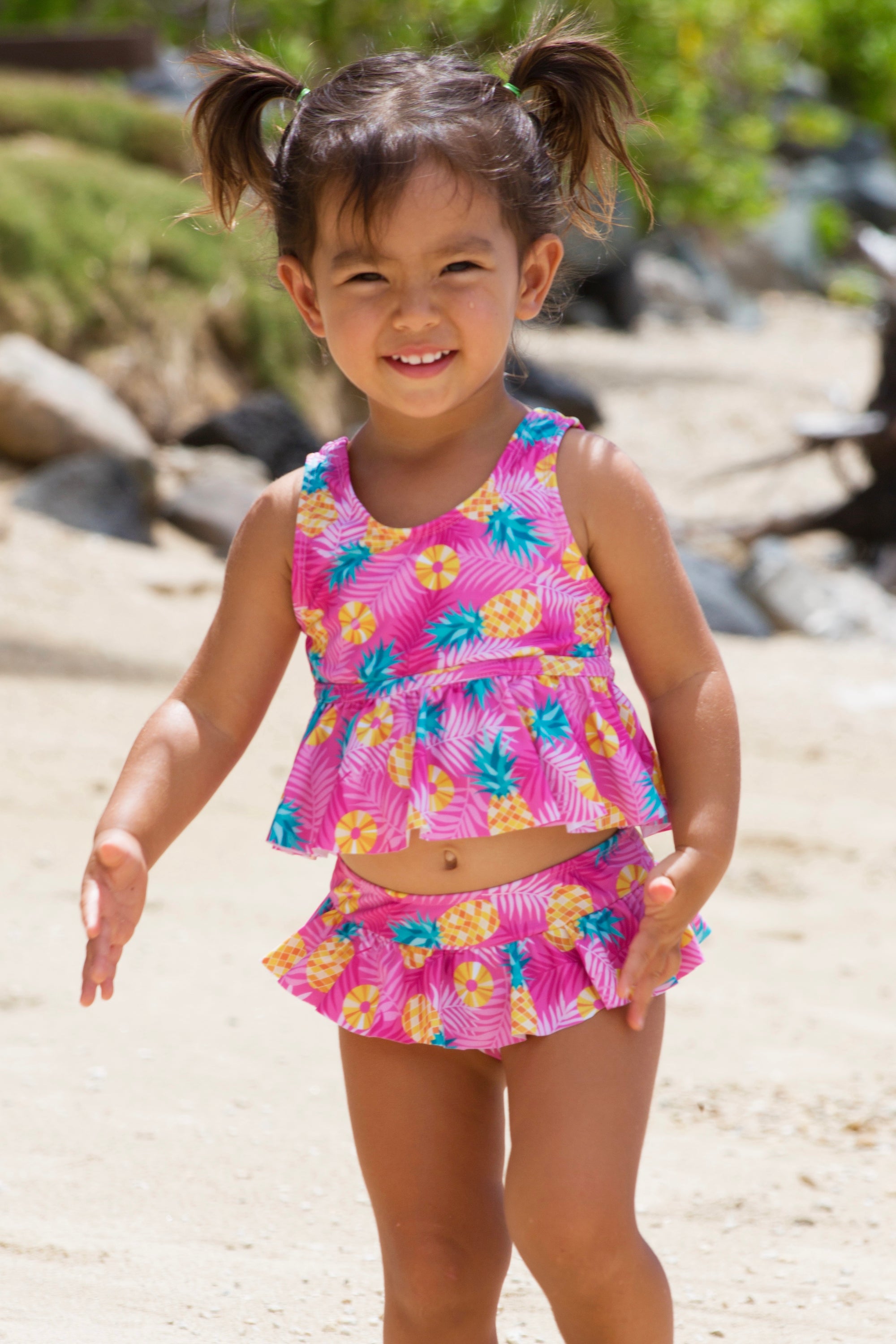 Toddler Girls Pineapple Slice Honey Set | Coral Reef Beachwear