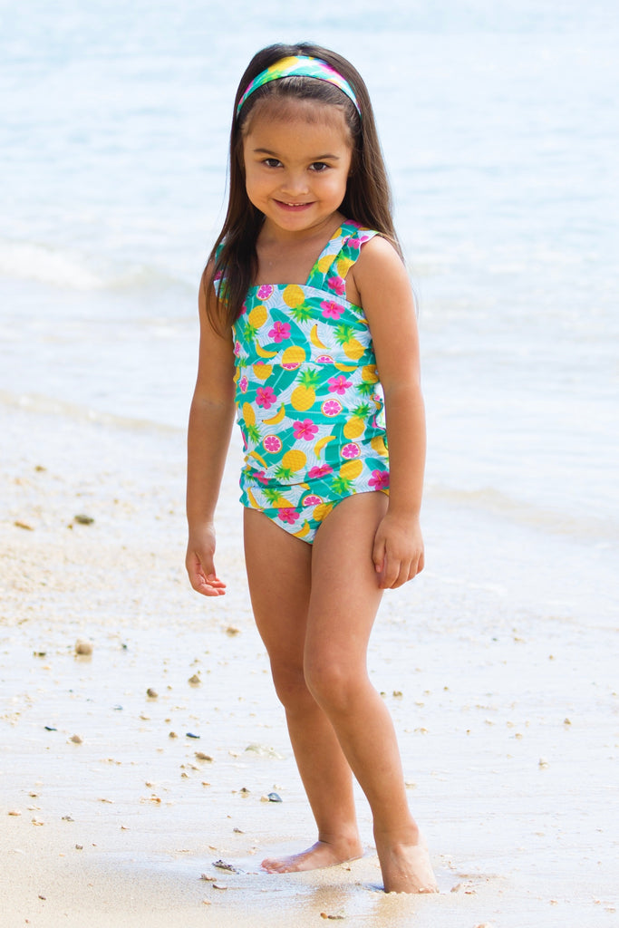 Toddler Girls Pineapple Smoothy Jerry One-Piece | Coral Reef Beachwear