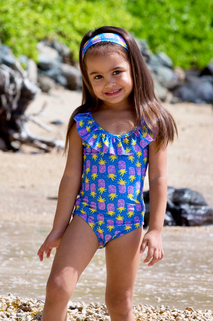 Toddler Girls Sunny Pineapples Ruby One-Piece